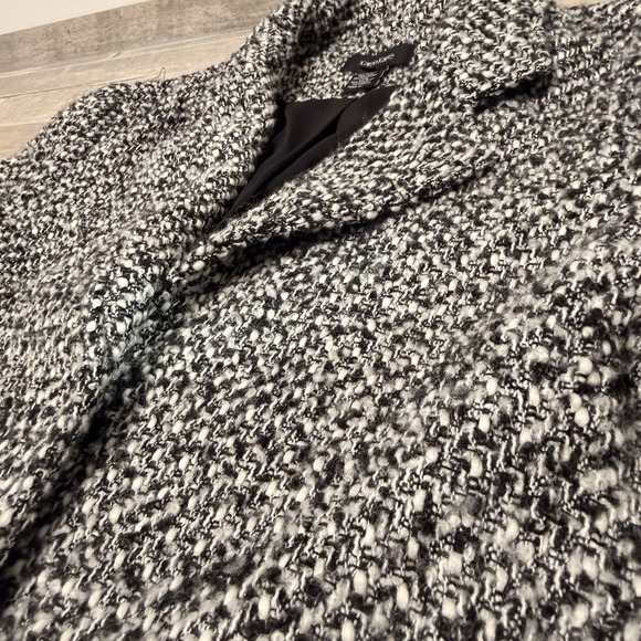 Women's Karen Kane Black And White 30% Wool Tweed Blazer Size Large With Pockets - Picture 7 of 12